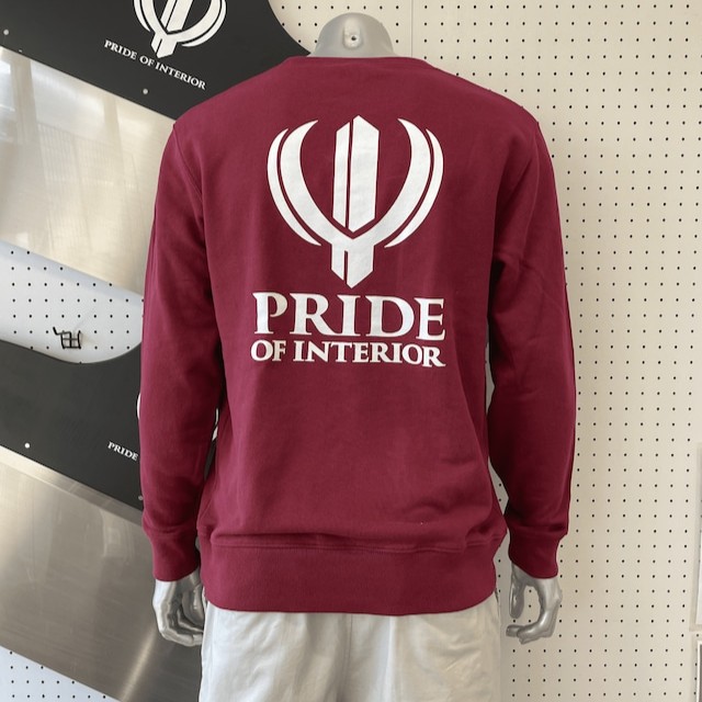 PRIDEOFINTERIOR 030-05 スウェットシャツ8.4オンス 色バーガンディ サイズXL
